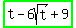 highlight_green%28t+-+6sqrt%28t%29+%2B+9%29