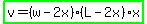 highlight_green%28v=%28w-2x%29%28L-2x%29x%29