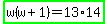 highlight_green%28w%28w%2B1%29=13%2A14%29