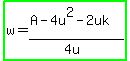highlight_green%28w=%28A-4u%5E2-2uk%29%2F%284u%29%29