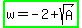 highlight_green%28w=-2%2Bsqrt%28A%29%29