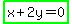 highlight_green%28x%2B2y=0%29