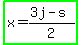 highlight_green%28x=%283j-s%29%2F2%29