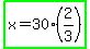 highlight_green%28x=30%282%2F3%29%29