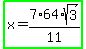 highlight_green%28x=7%2A64%2Asqrt%283%29%2F11%29