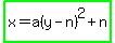 highlight_green%28x=a%28y-n%29%5E2%2Bn%29