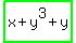 highlight_green%28x+%2B+y%5E3+%2B+y%29