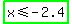 highlight_green%28x+%3C=+-+2.4%29