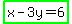 highlight_green%28x+-+3y+=+6%29