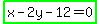 highlight_green%28x-2y-12=0%29