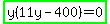 highlight_green%28y%2811y-400%29=0%29