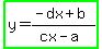 highlight_green%28y=%28-dx%2Bb%29%2F%28cx-a%29%29