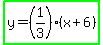 highlight_green%28y=%281%2F3%29%28x%2B6%29%29