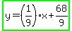 highlight_green%28y=%281%2F9%29x%2B68%2F9%29