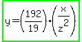 highlight_green%28y=%28192%2F19%29%28x%2Fz%5E2%29%29