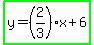 highlight_green%28y=%282%2F3%29x%2B6%29