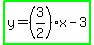 highlight_green%28y=%283%2F2%29x-3%29
