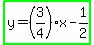 highlight_green%28y=%283%2F4%29x-1%2F2%29