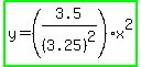 highlight_green%28y=%283.5%2F%283.25%29%5E2%29x%5E2%29