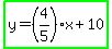 highlight_green%28y=%284%2F5%29x%2B10%29