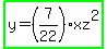 highlight_green%28y=%287%2F22%29xz%5E2%29