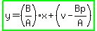 highlight_green%28y=%28B%2FA%29x%2B%28v-Bp%2FA%29%29