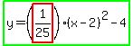 highlight_green%28y=%28highlight%281%2F25%29%29%28x-2%29%5E2-4%29