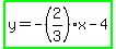 highlight_green%28y=-%282%2F3%29x-4%29