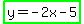 highlight_green%28y=-2x-5%29