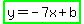 highlight_green%28y=-7x%2Bb%29