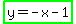 highlight_green%28y=-x-1%29