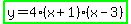 highlight_green%28y=4%28x%2B1%29%28x-3%29%29