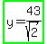 highlight_green%28y=43%2Fsqrt%282%29%29