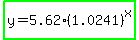 highlight_green%28y=5.62%281.0241%29%5Ex%29
