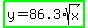 highlight_green%28y=86.3%2Asqrt%28x%29%29
