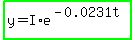 highlight_green%28y=I%2Ae%5E%28-0.0231t%29%29