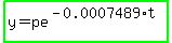 highlight_green%28y=pe%5E%28-0.0007489%2At%29%29
