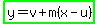highlight_green%28y=v%2Bm%28x-u%29%29