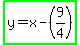 highlight_green%28y=x-%289%2F4%29%29