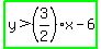highlight_green%28y%3E%283%2F2%29x-6%29