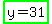 highlight_green%28y+=+31%29