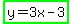 highlight_green%28y+=+3x+-+3%29