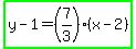 highlight_green%28y-1=%287%2F3%29%28x-2%29%29