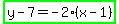 highlight_green%28y-7=-2%28x-1%29%29