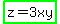 highlight_green%28z=3xy%29