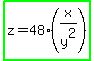 highlight_green%28z=48%28x%2Fy%5E2%29%29