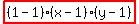 highlight_red%28+%281-1%29%2A%28x-1%29%2A%28y-1%29+%29