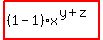 highlight_red%28+%281-1%29%2Ax%5E%28y%2Bz%29+%29