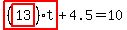 highlight_red%28+%28highlight_red%28+13+%29%29%2At+%29%2B4.5=10