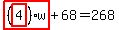 highlight_red%28+%28highlight_red%28+4+%29%29%2Aw+%29%2B68=268